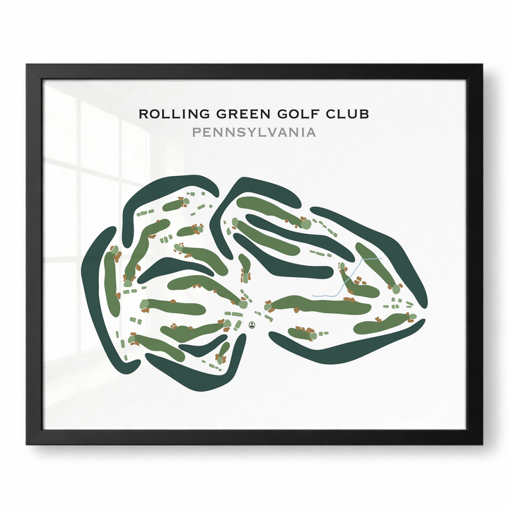 Rolling Green Golf Club, Pennsylvania - Printed Golf Courses