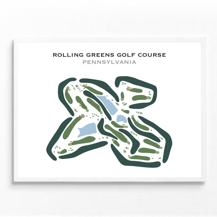 Rolling Green Golf Course, Pennsylvania - Printed Golf Courses