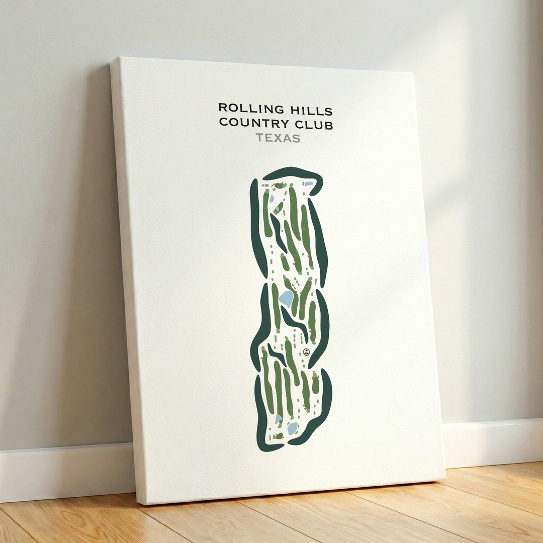 Rolling Hills Country Club, Texas - Printed Golf Courses