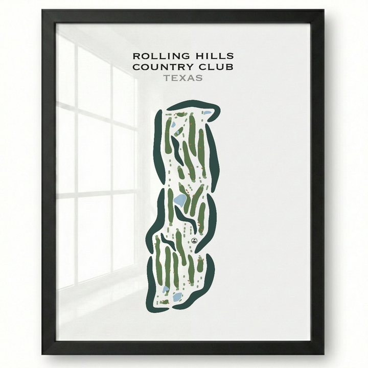 Rolling Hills Country Club, Texas - Printed Golf Courses