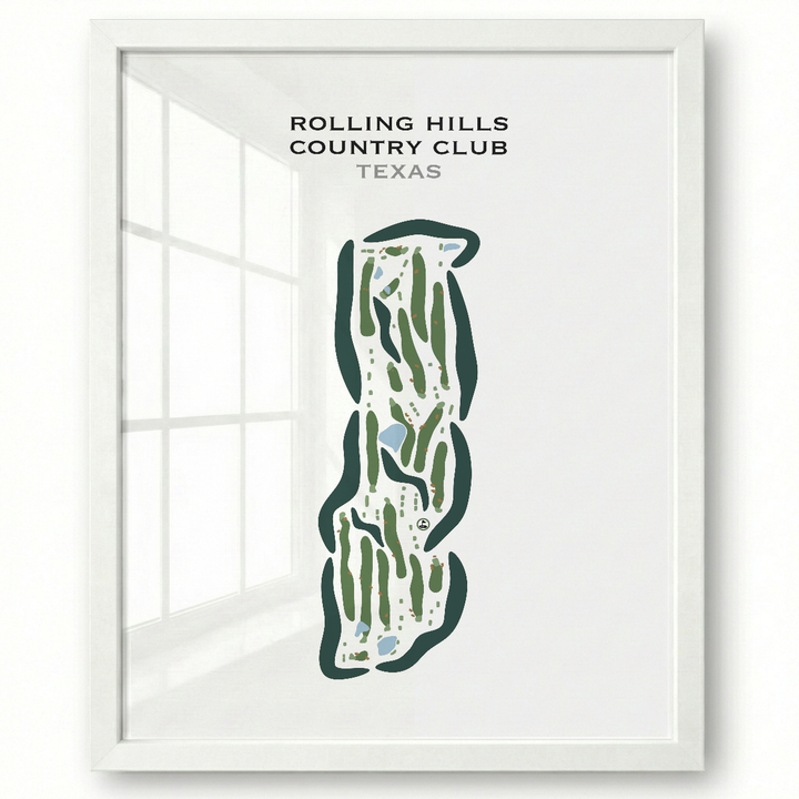 Rolling Hills Country Club, Texas - Printed Golf Courses