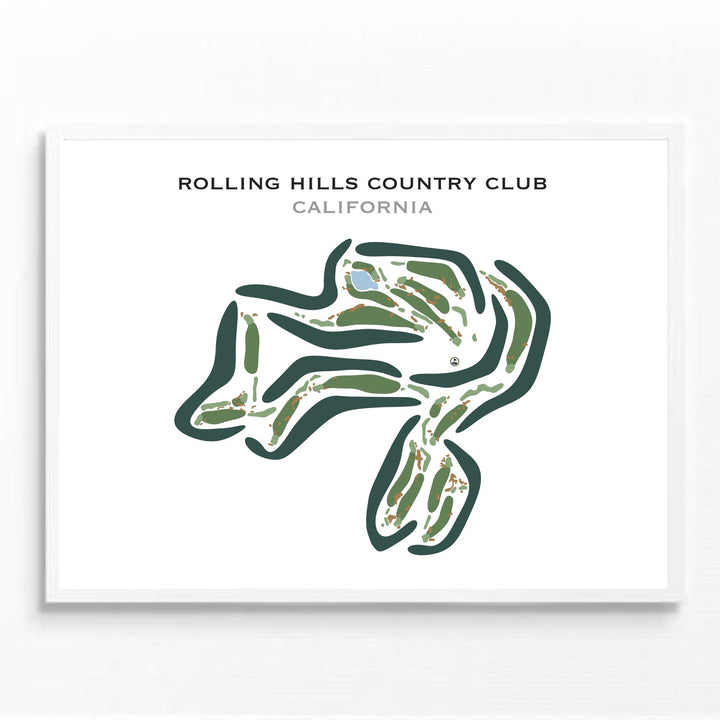 Rolling Hills Country Club, California - Printed Golf Course