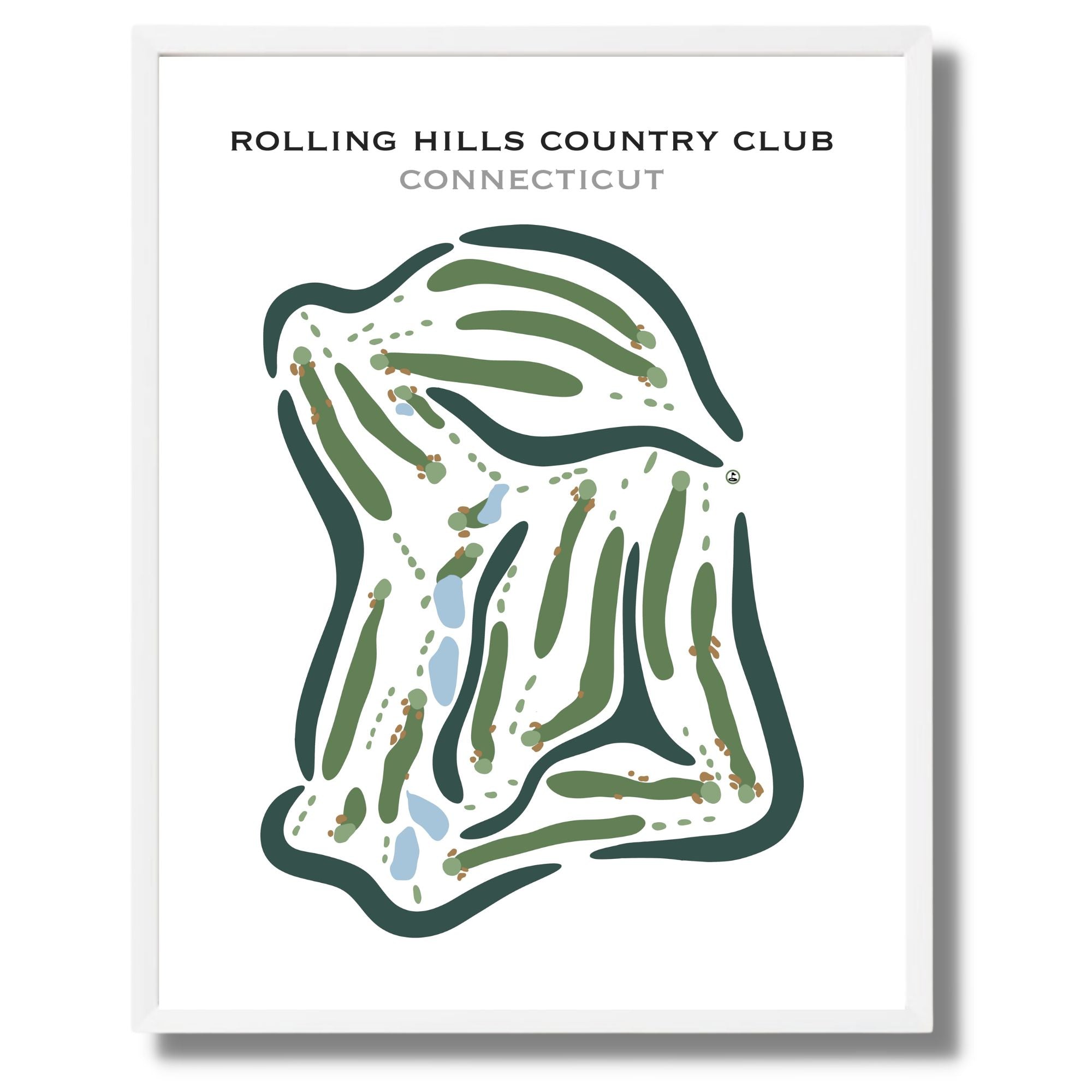 Rolling Hills Country Club, Connecticut Printed Golf Courses online ...