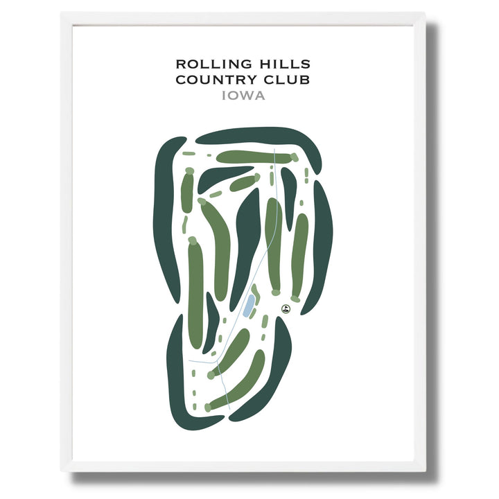 Rolling Hills Country Club, Iowa - Printed Golf Courses