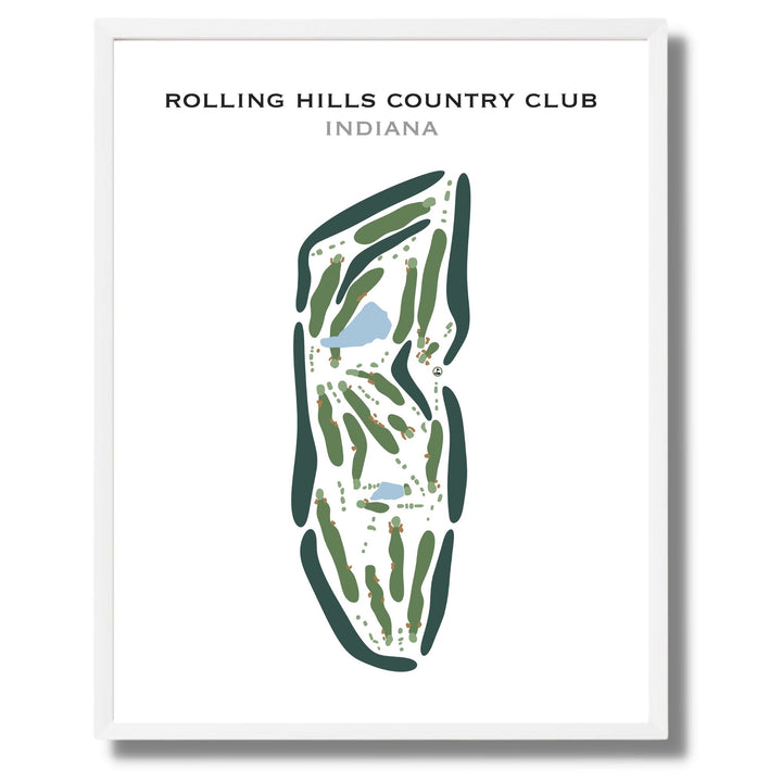 Rolling Hills Country Club, Indiana - Printed Golf Courses