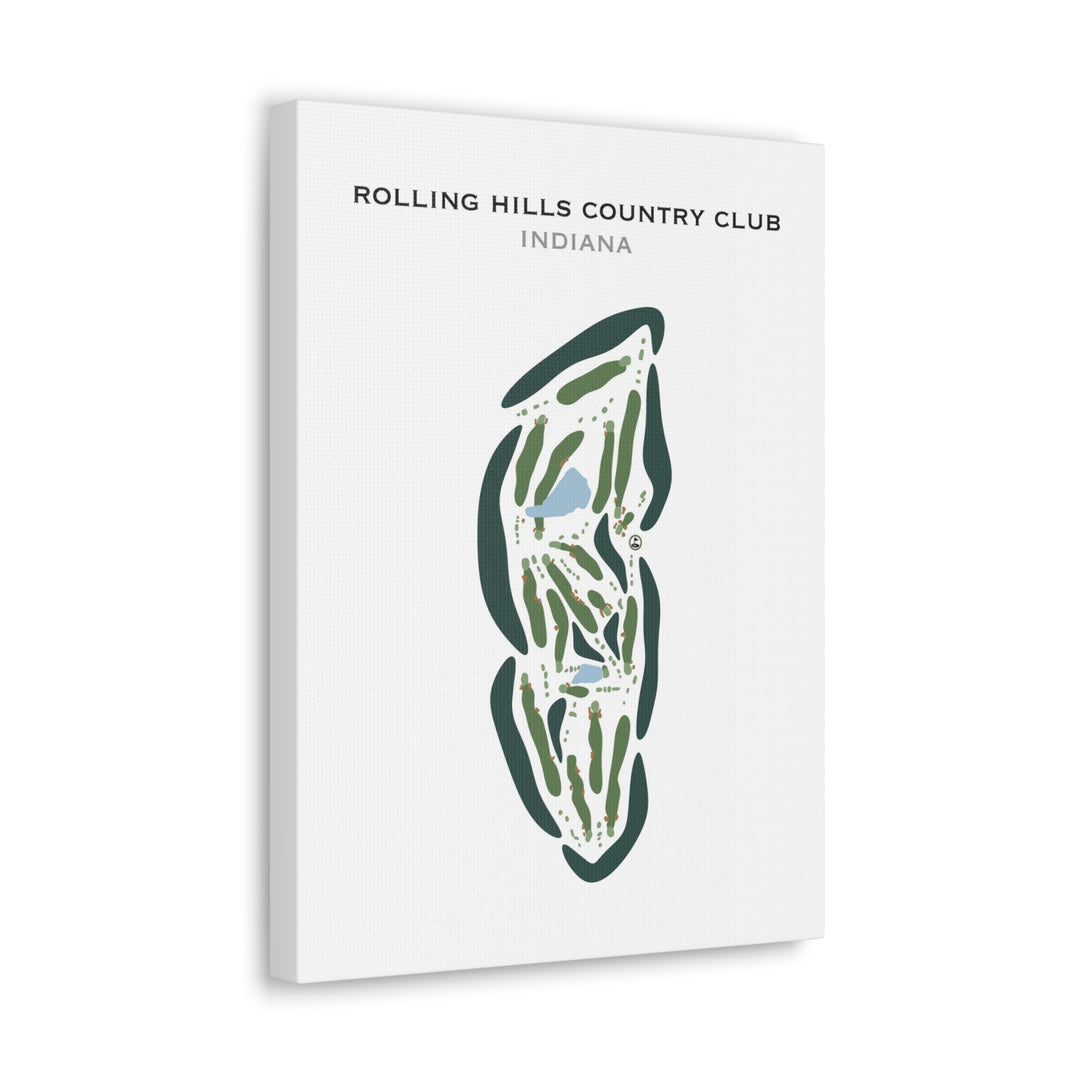 Rolling Hills Country Club, Indiana - Printed Golf Courses
