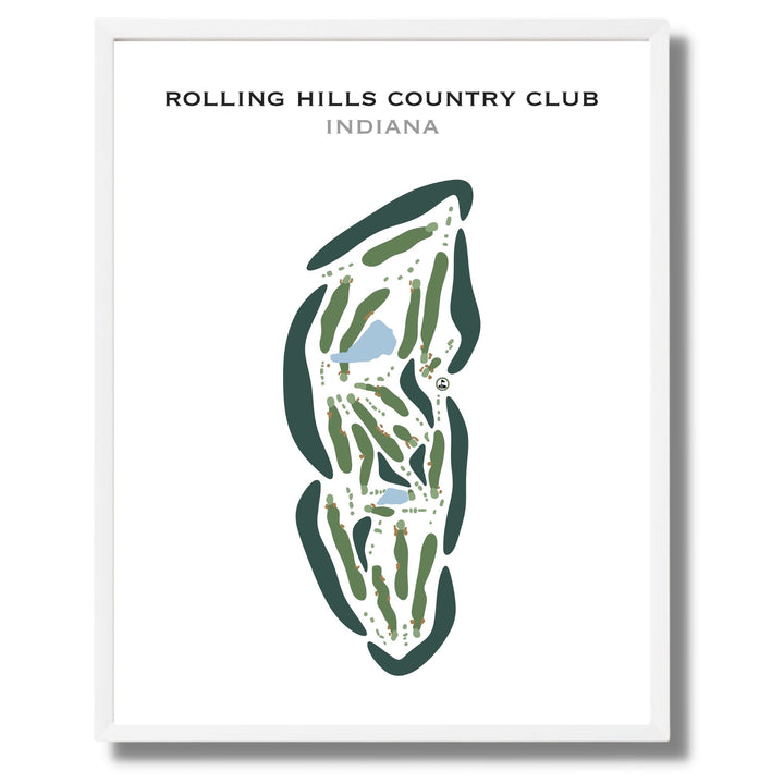 Rolling Hills Country Club, Indiana - Printed Golf Courses
