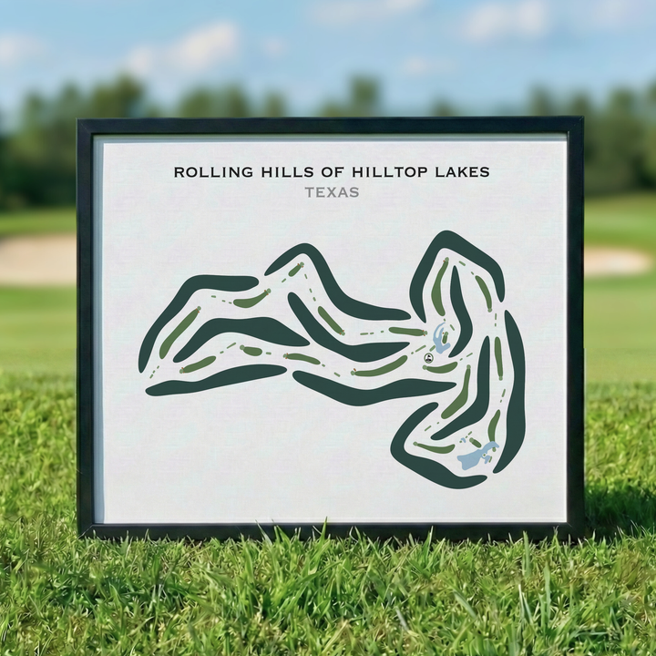 Rolling Hills of Hilltop Lakes, Texas - Printed Golf Courses