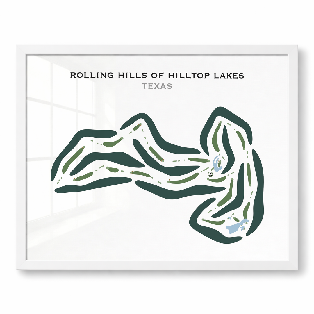 Rolling Hills of Hilltop Lakes, Texas - Printed Golf Courses