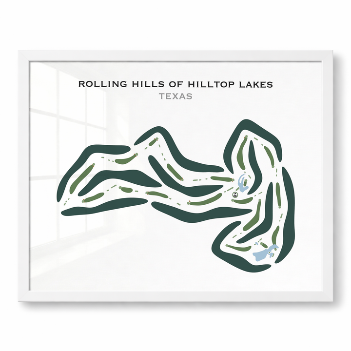Rolling Hills of Hilltop Lakes, Texas - Printed Golf Courses