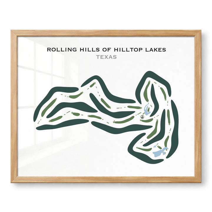 Rolling Hills of Hilltop Lakes, Texas - Printed Golf Courses