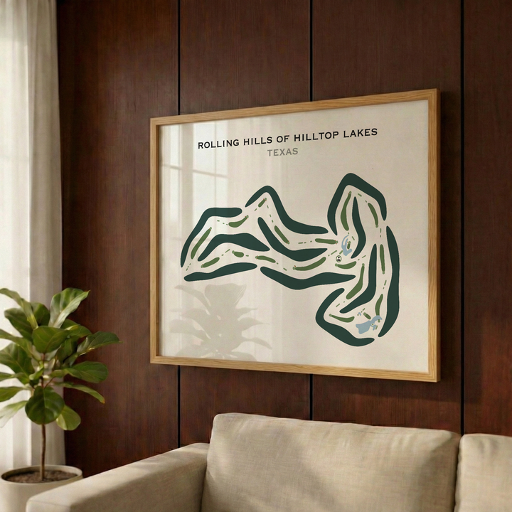 Rolling Hills of Hilltop Lakes, Texas - Printed Golf Courses