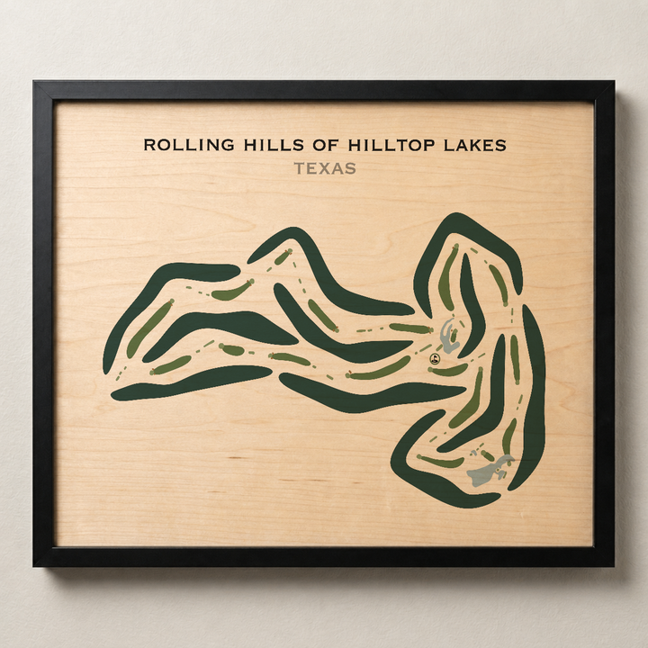 Rolling Hills of Hilltop Lakes, Texas - Printed Golf Courses
