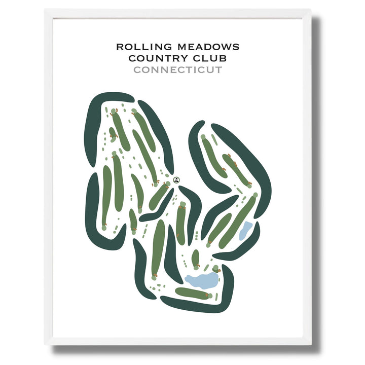 Rolling Meadows Country Club, Connecticut - Printed Golf Courses