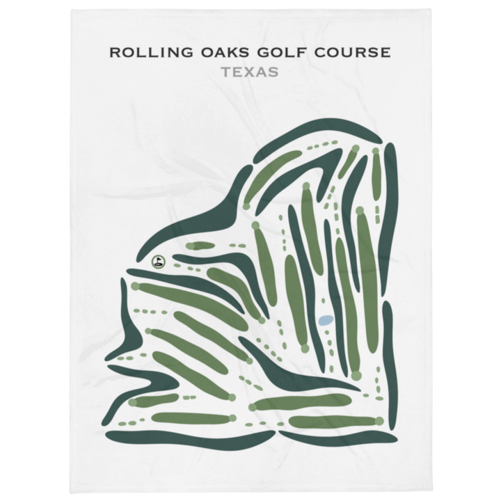 Rolling Oaks Golf Course, Texas - Printed Golf Courses