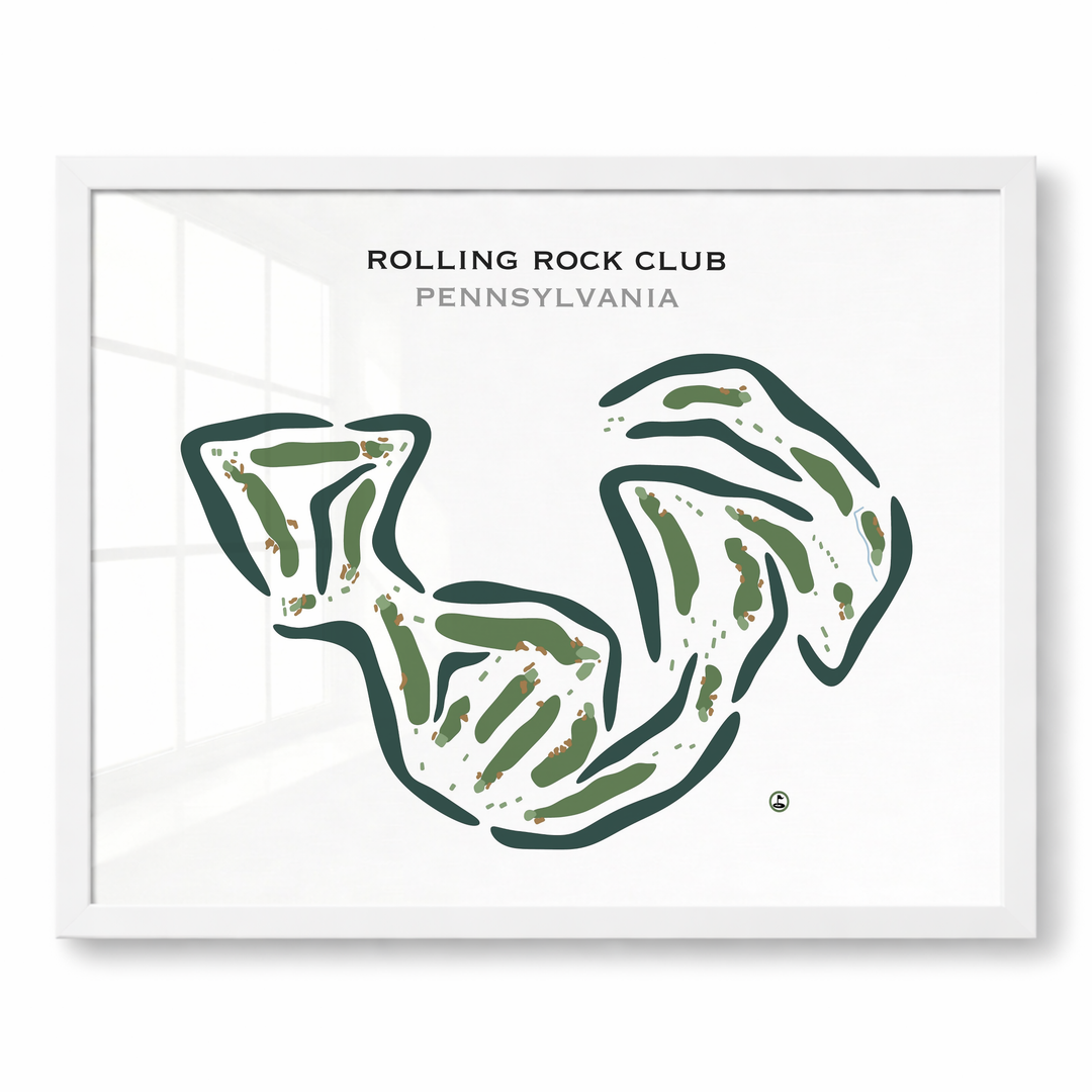 Rolling Rock Club, Pennsylvania - Printed Golf Courses