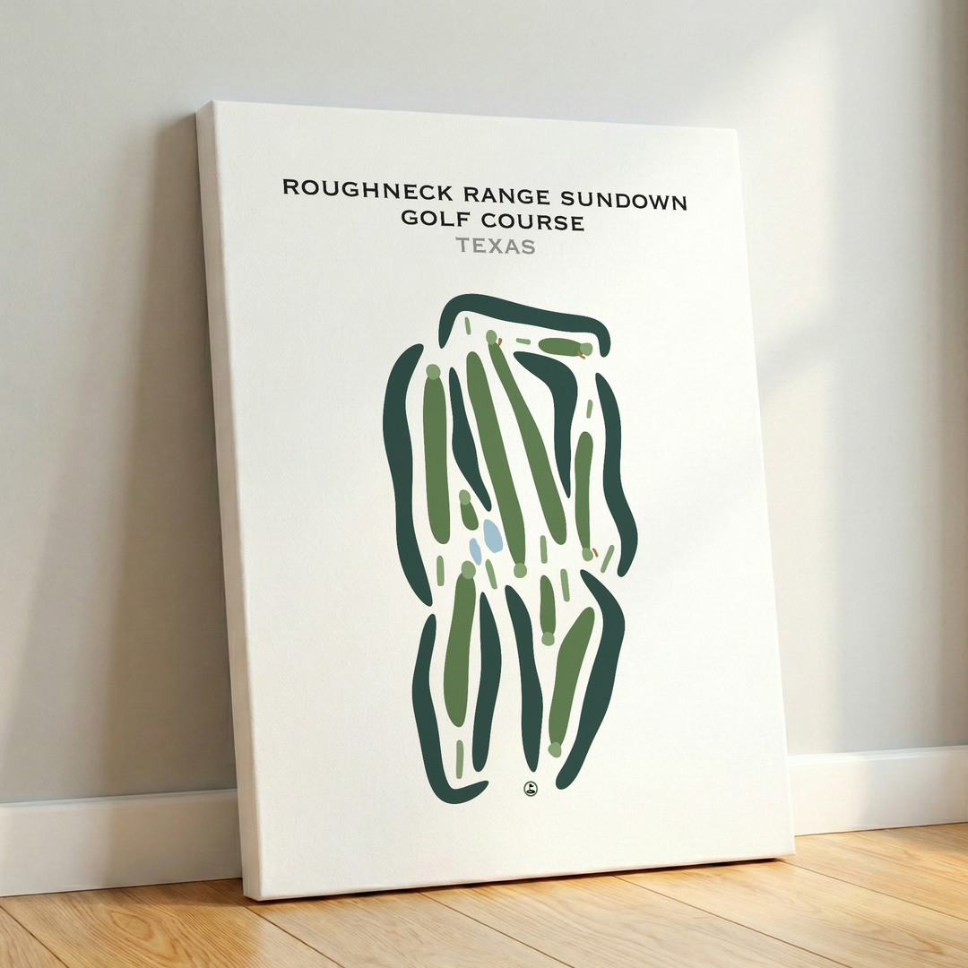 Roughneck Range Sundown Golf Course, Texas - Printed Golf Courses