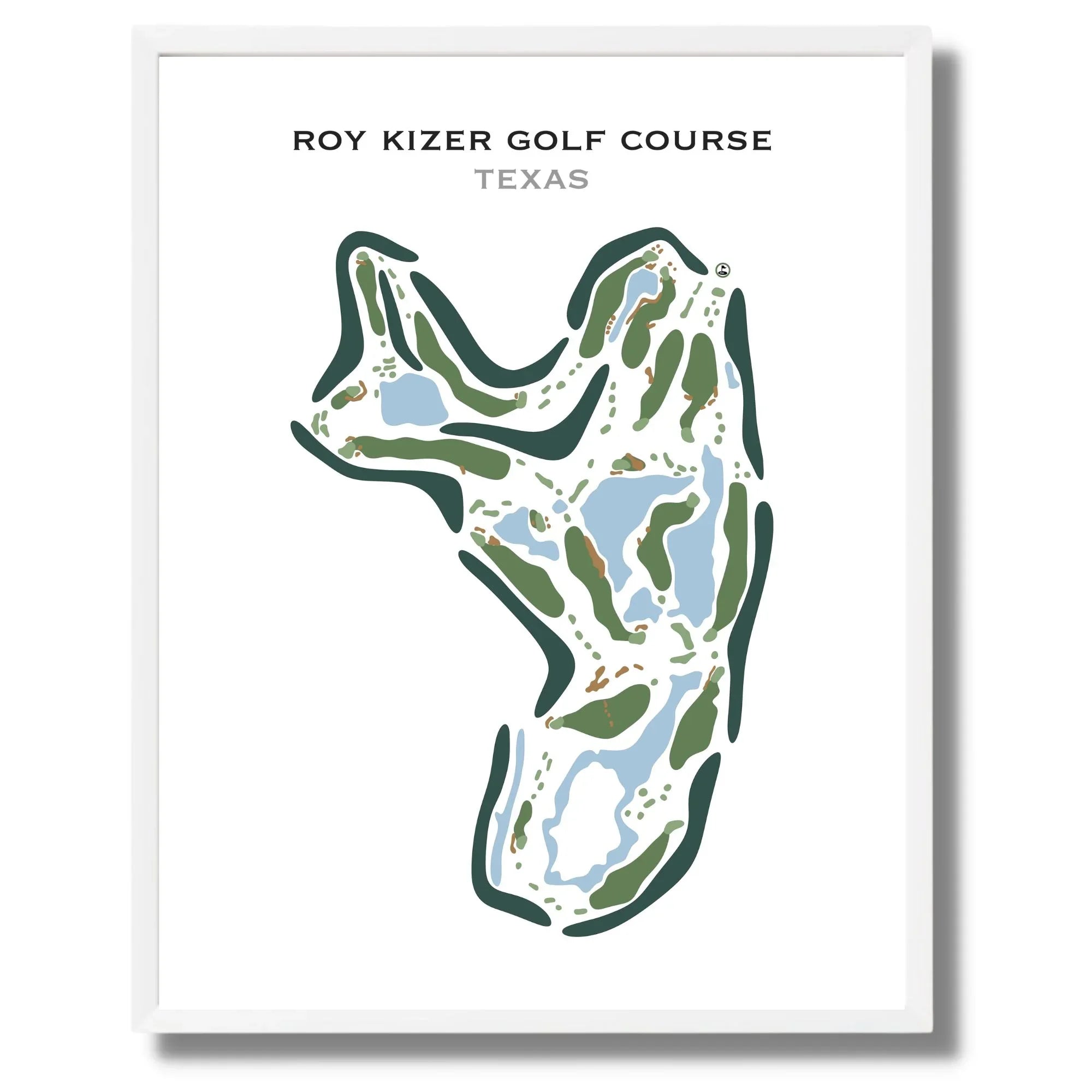 Buy the best printed golf course Roy Kizer Golf Course Texas Golf