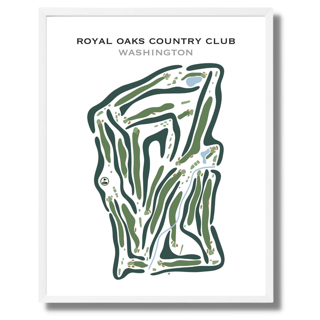 Royal Oaks Country Club, Washington - Printed Golf Courses