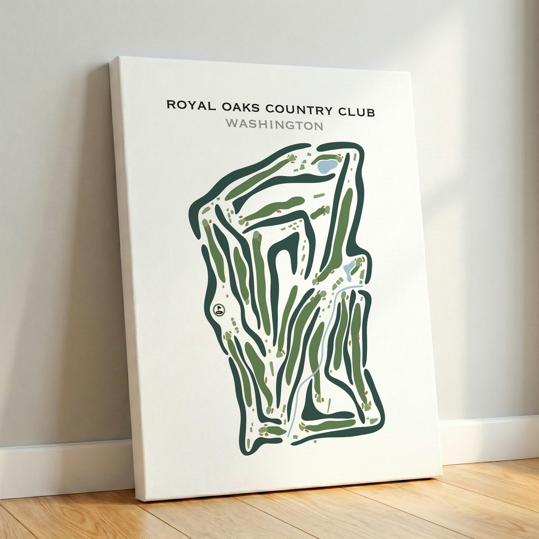 Royal Oaks Country Club, Washington - Printed Golf Courses