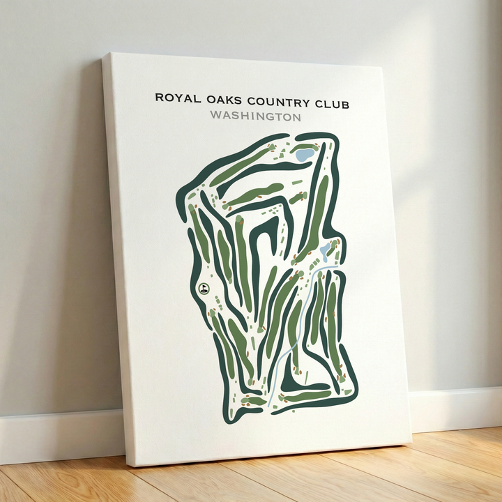 Royal Oaks Country Club, Washington - Printed Golf Courses