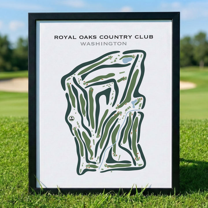 Royal Oaks Country Club, Washington - Printed Golf Courses