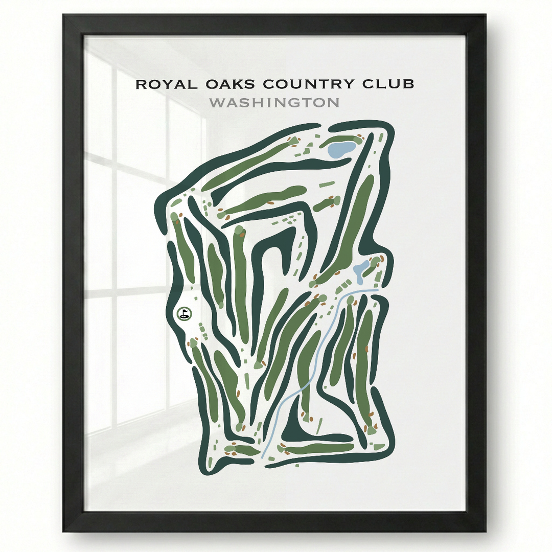 Royal Oaks Country Club, Washington - Printed Golf Courses