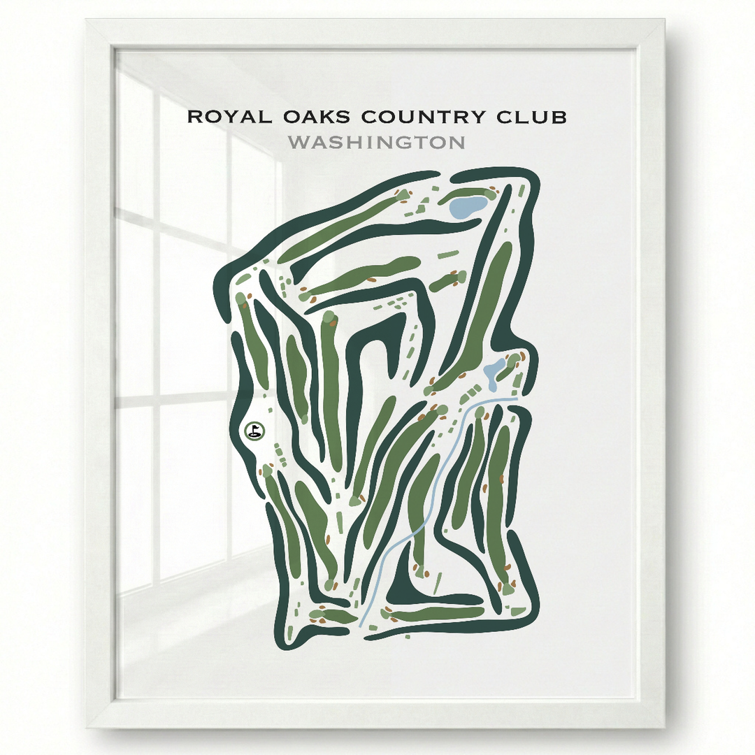 Royal Oaks Country Club, Washington - Printed Golf Courses