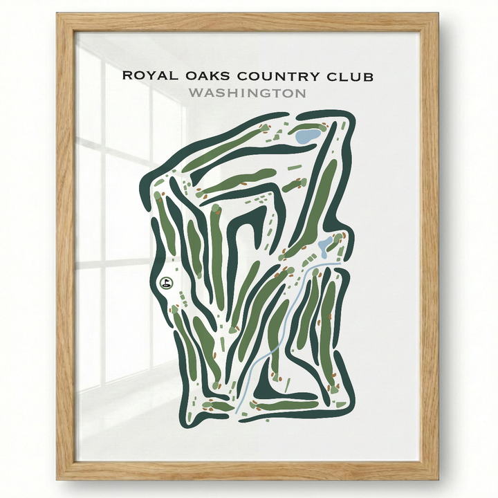 Royal Oaks Country Club, Washington - Printed Golf Courses