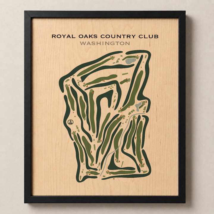Royal Oaks Country Club, Washington - Printed Golf Courses