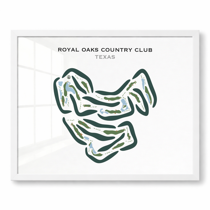Royal Oaks Country Club, Texas - Printed Golf Courses
