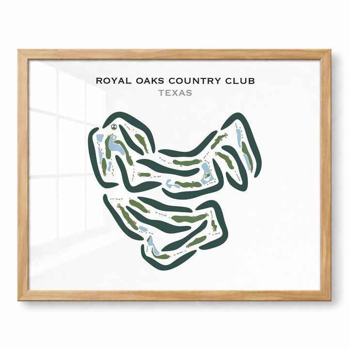 Royal Oaks Country Club, Texas - Printed Golf Courses