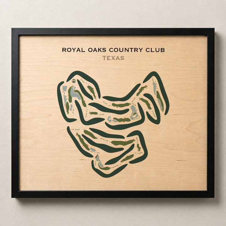 Royal Oaks Country Club, Texas - Printed Golf Courses