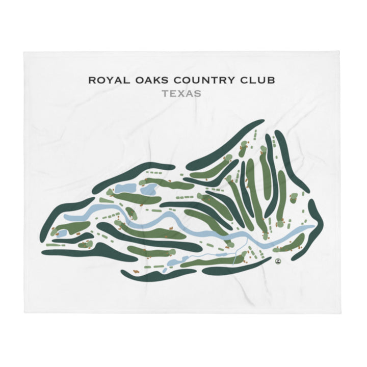Royal Oaks Country Club, Texas - Printed Golf Course