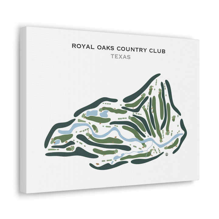 Royal Oaks Country Club, Texas - Printed Golf Course