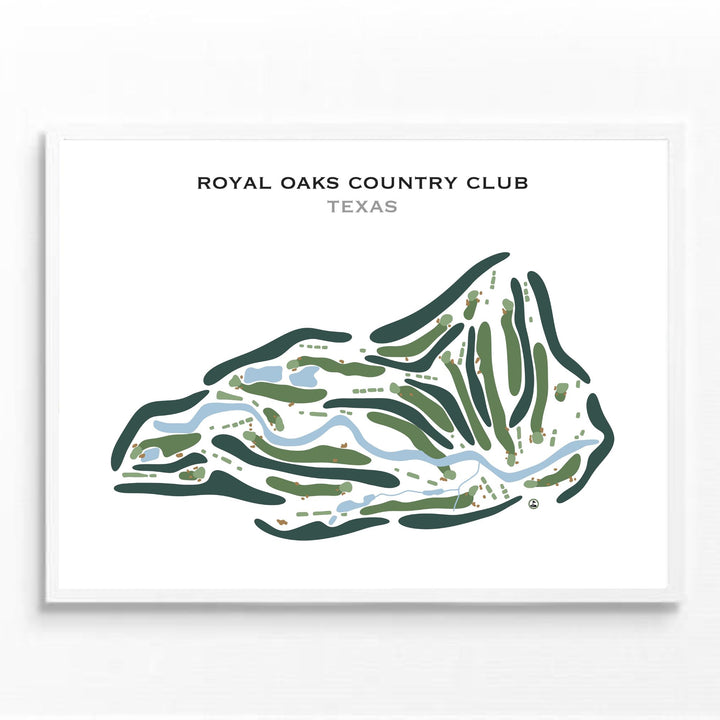 Royal Oaks Country Club, Texas - Printed Golf Course