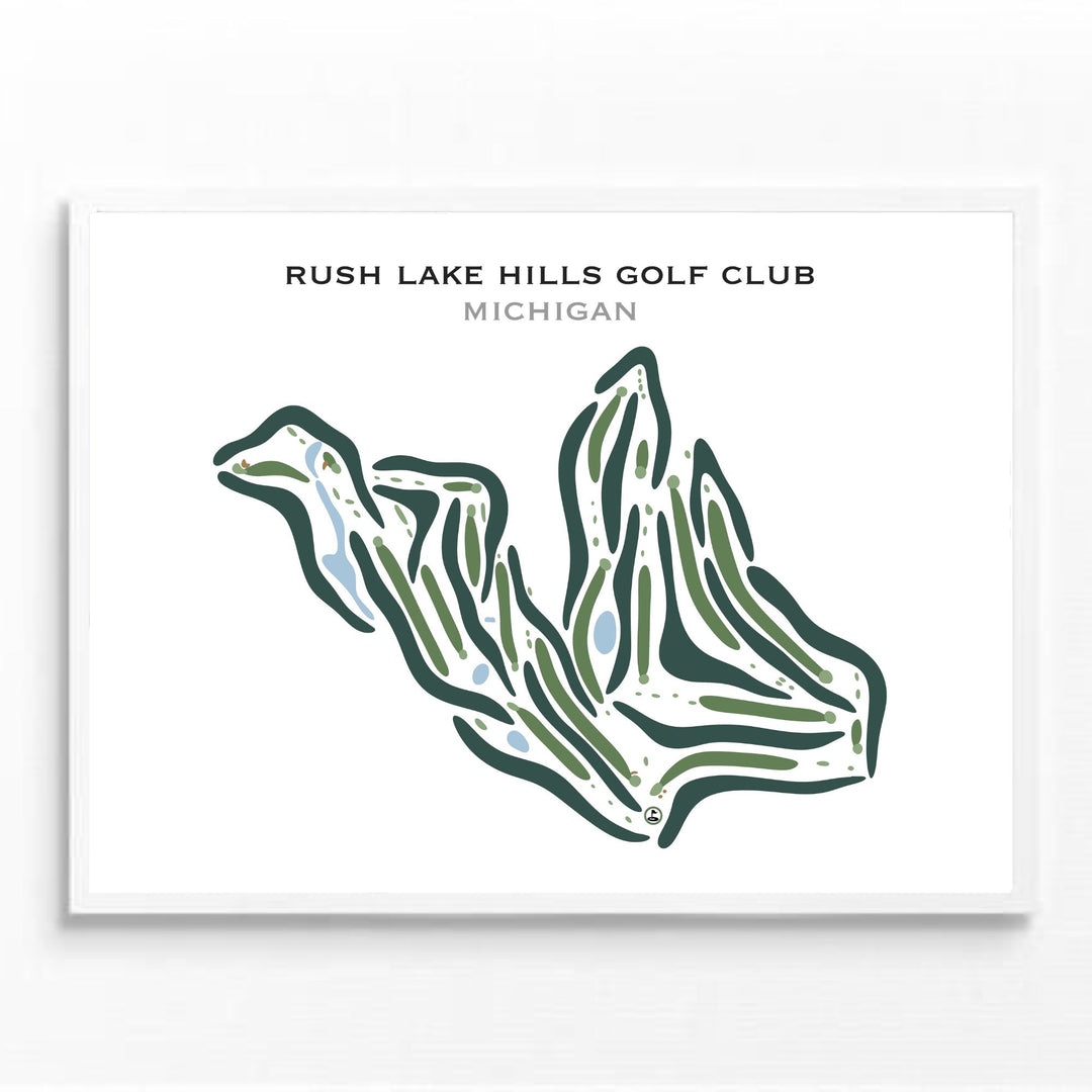 Rush Lake Hills Golf Club, Michigan - Printed Golf Courses