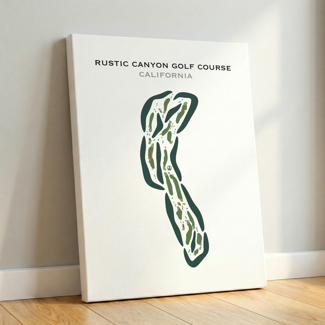 Rustic Canyon Golf Course, California - Printed Golf Course