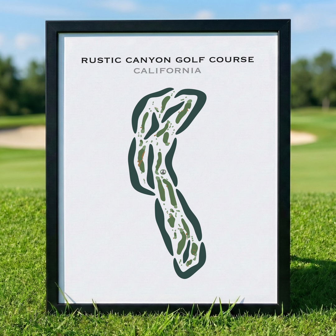 Rustic Canyon Golf Course, California - Printed Golf Course