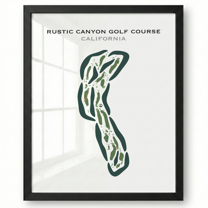 Rustic Canyon Golf Course, California - Printed Golf Course