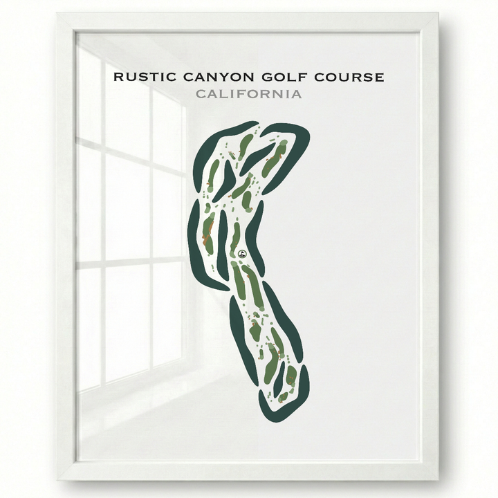 Rustic Canyon Golf Course, California - Printed Golf Course