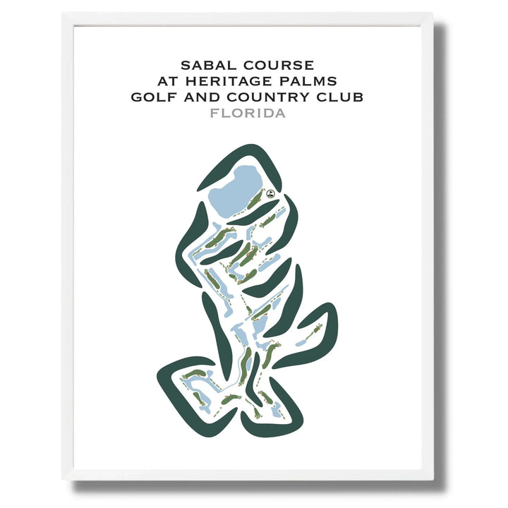 Sabal Course at Heritage Palms Golf & Country Club, Florida - Printed Golf Courses