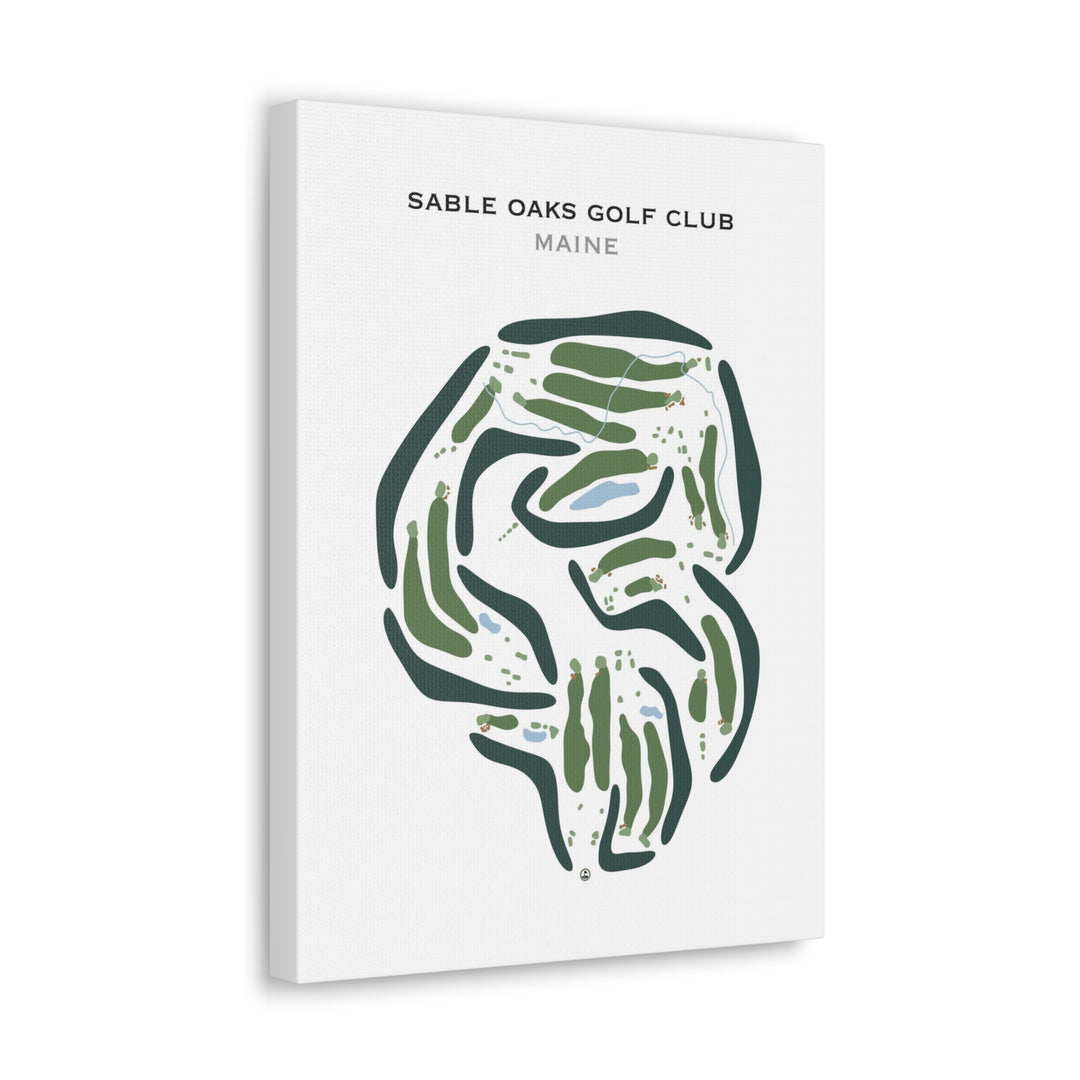 Sable Oaks Golf Club, Maine - Printed Golf Courses