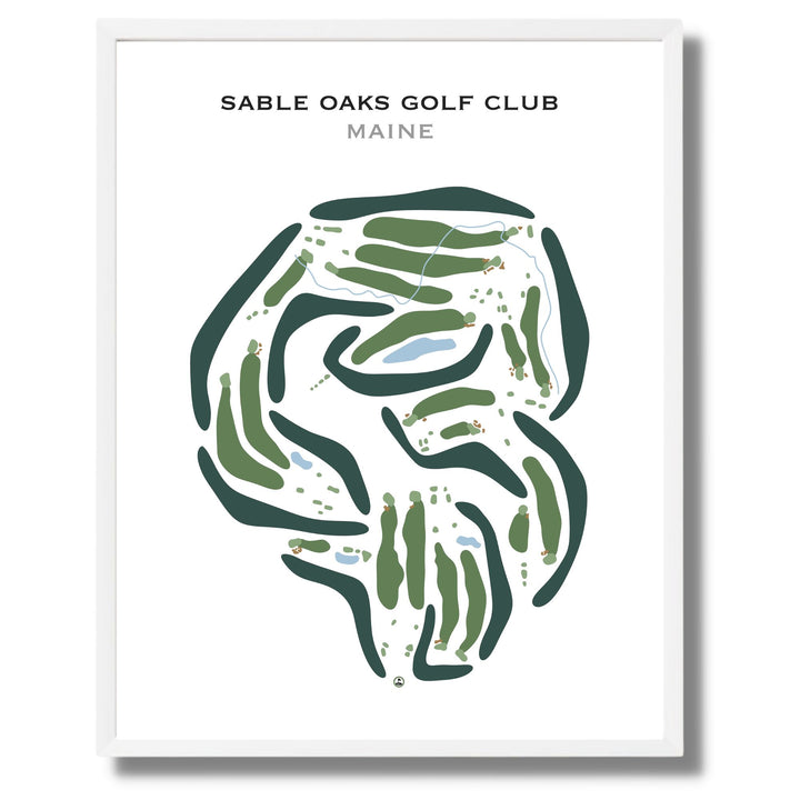 Sable Oaks Golf Club, Maine - Printed Golf Courses