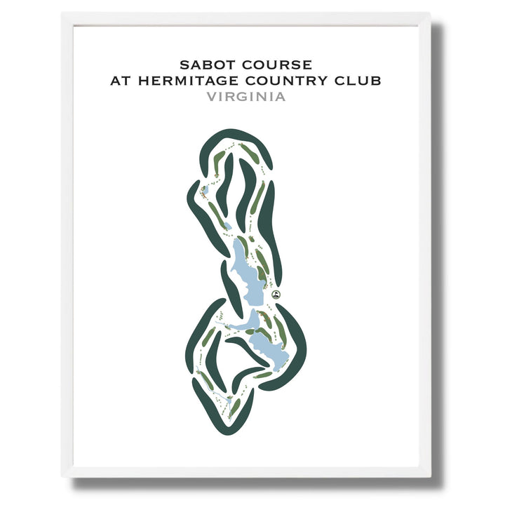 Sabot Course at Hermitage Country Club, Virginia - Printed Golf Courses