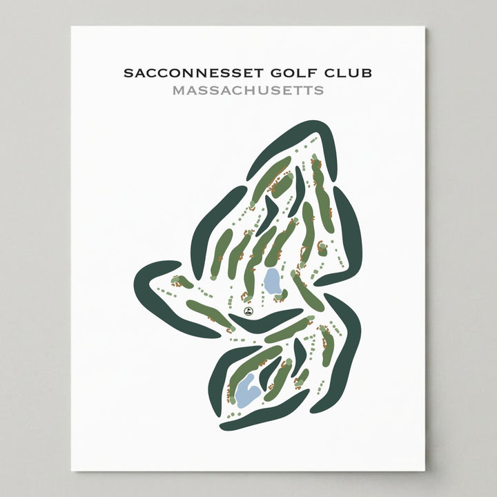 Sacconnesset Golf Club, Massachusetts - Printed Golf Courses