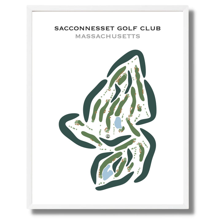 Sacconnesset Golf Club, Massachusetts - Printed Golf Courses