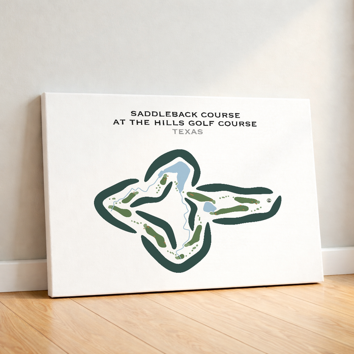 Saddleback Course at The Hills Golf Course, Texas - Printed Golf Courses