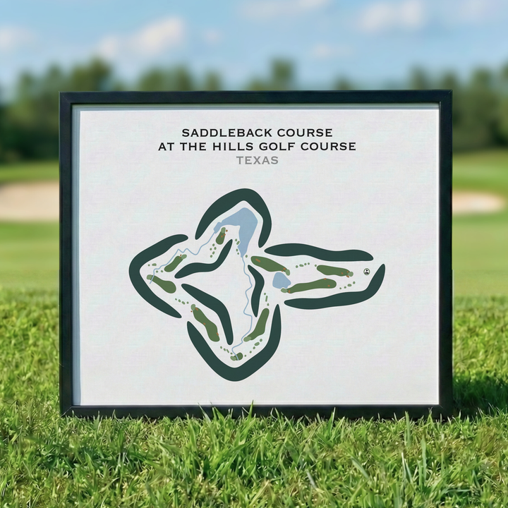 Saddleback Course at The Hills Golf Course, Texas - Printed Golf Courses