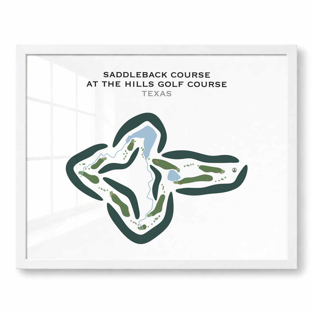 Saddleback Course at The Hills Golf Course, Texas - Printed Golf Courses